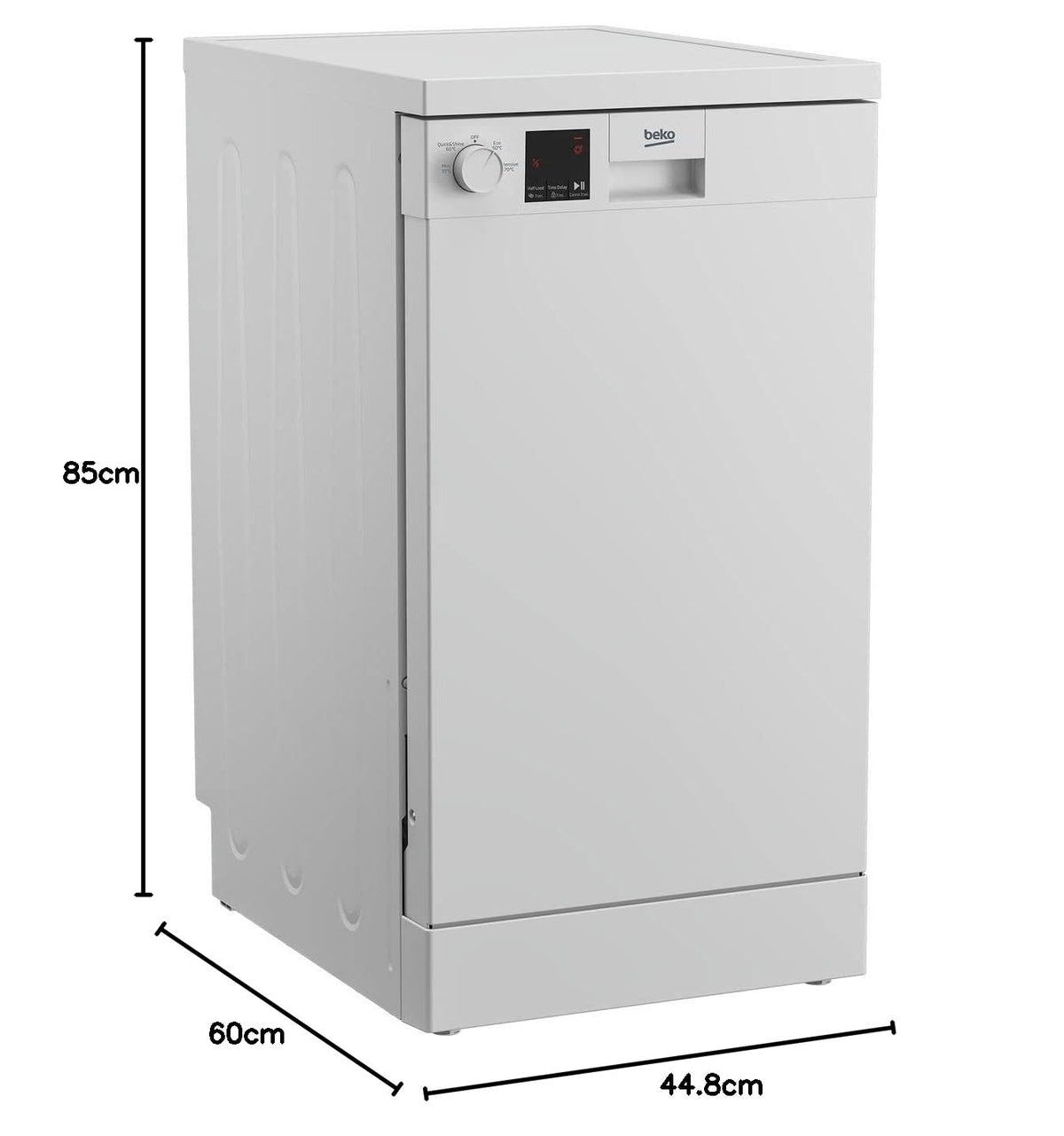 Freestanding Dishwasher 4 Place Settings 17.6in White E Rated