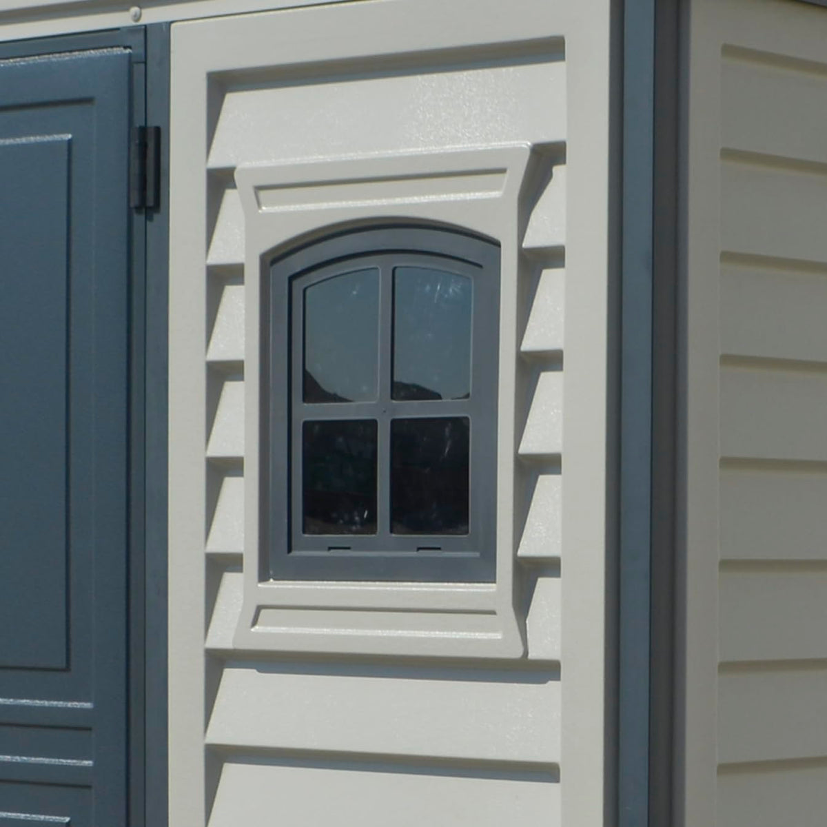 Plastic Garden Storage Shed 10.5 X 8 Ft Double Doors Lockable Dark Gray