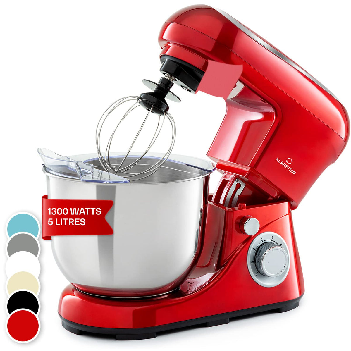 Stand Mixer 5.3 Qt 1300W 6 Speeds Planetary Mixing Action Blue