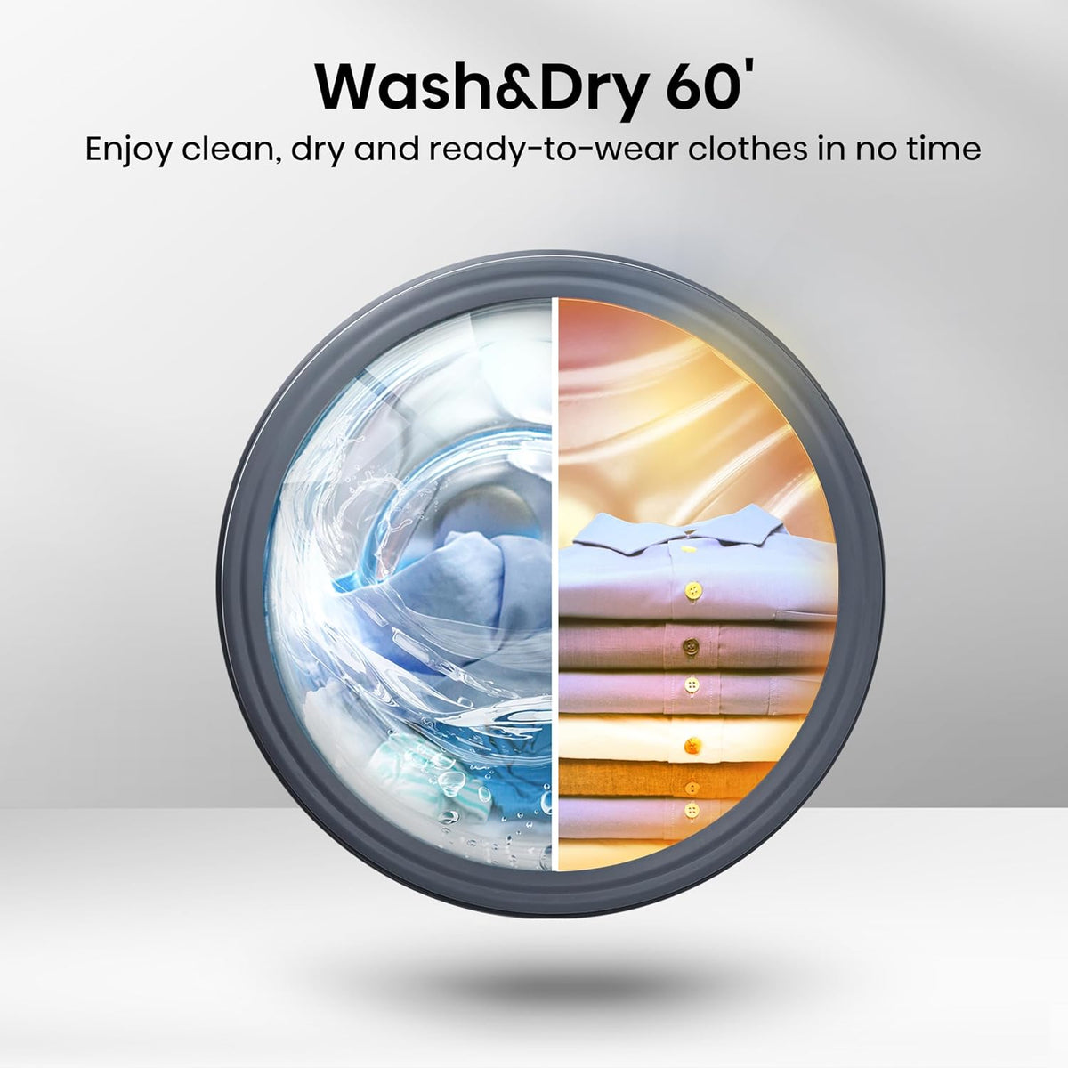 Freestanding Washer Dryer 23.1lb Wash 13.2lb Dry 1400Rpm Black