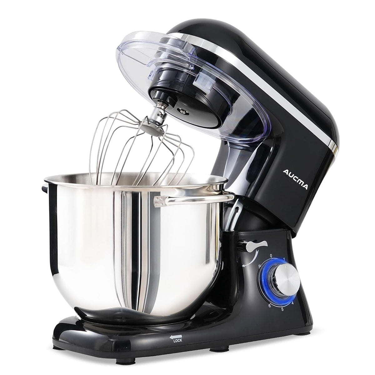 Stand Mixer 6.6 Qt 1400W 6 Speed Tilt-Head Black