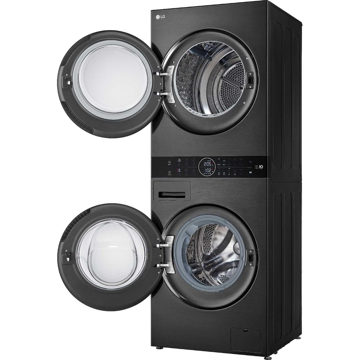Washer Dryer Combo 26.5lb Wash 22lb Dry 1400Rpm Platinum Black