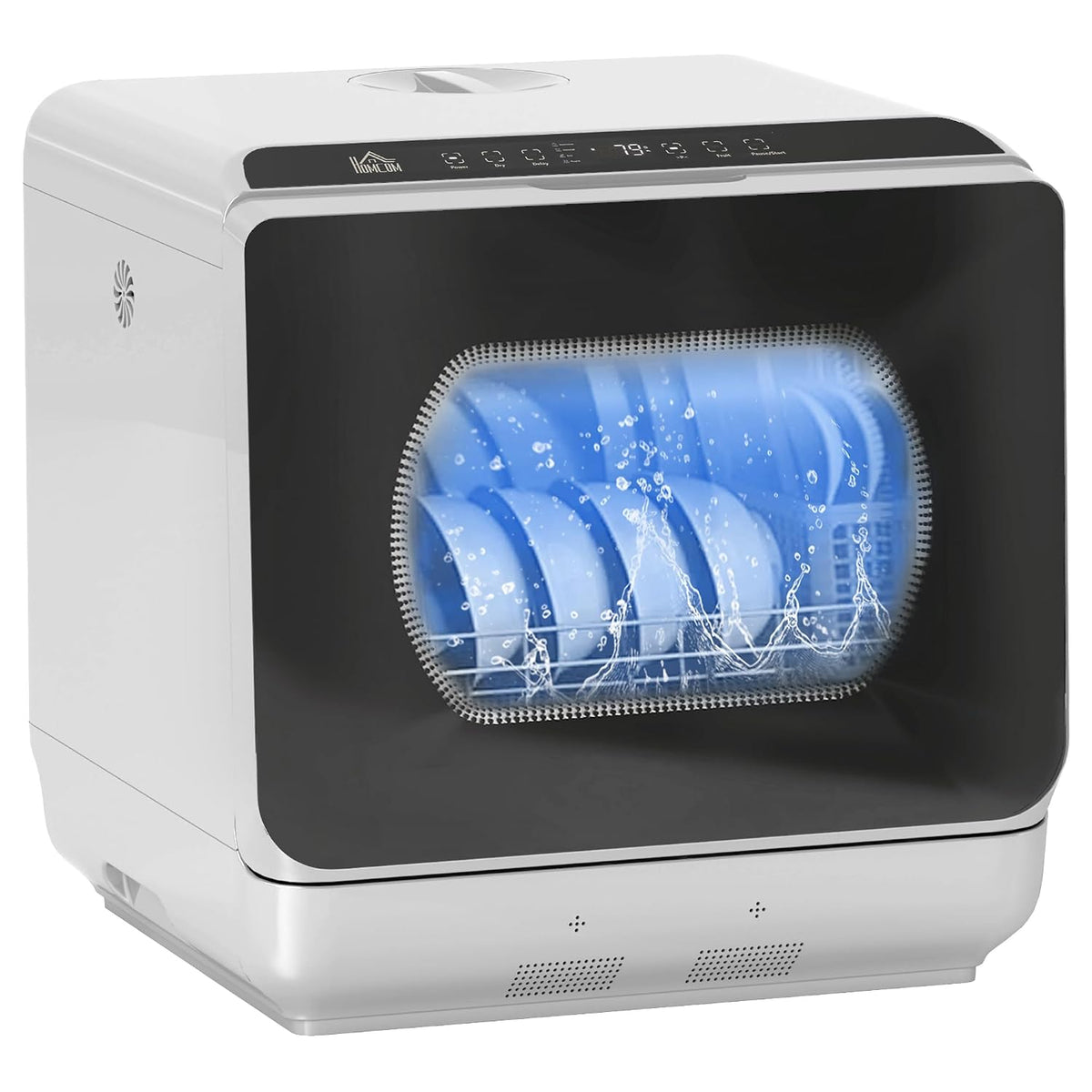 Table Top Dishwasher 6.3 Qt Built-In Tank 4 Place Settings Touch Control White