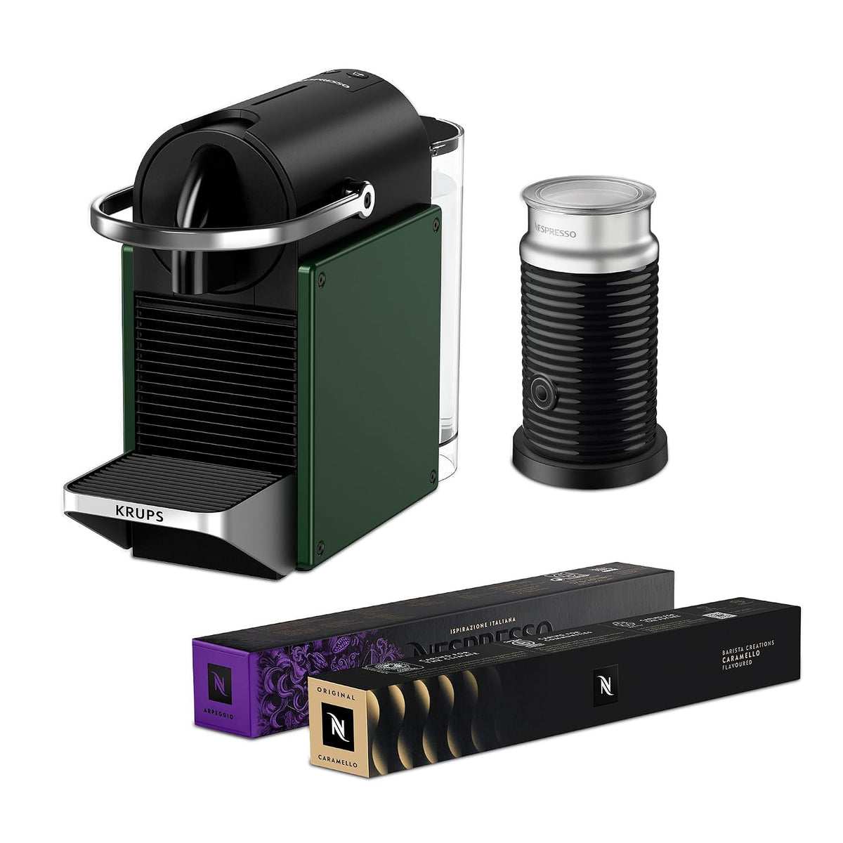 Automatic Pod Coffee Machine 1260W 1.1 Qt Removable Tank Silver