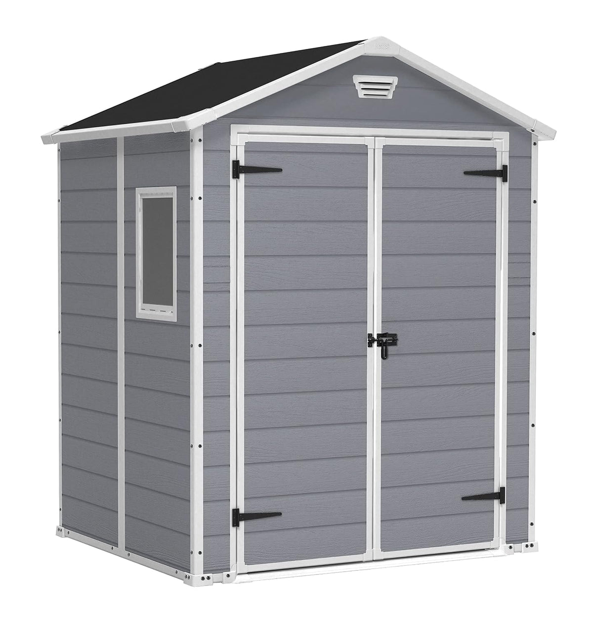 Garden Storage Shed 4 X 3 Ft Gray Resin Hinged Doors
