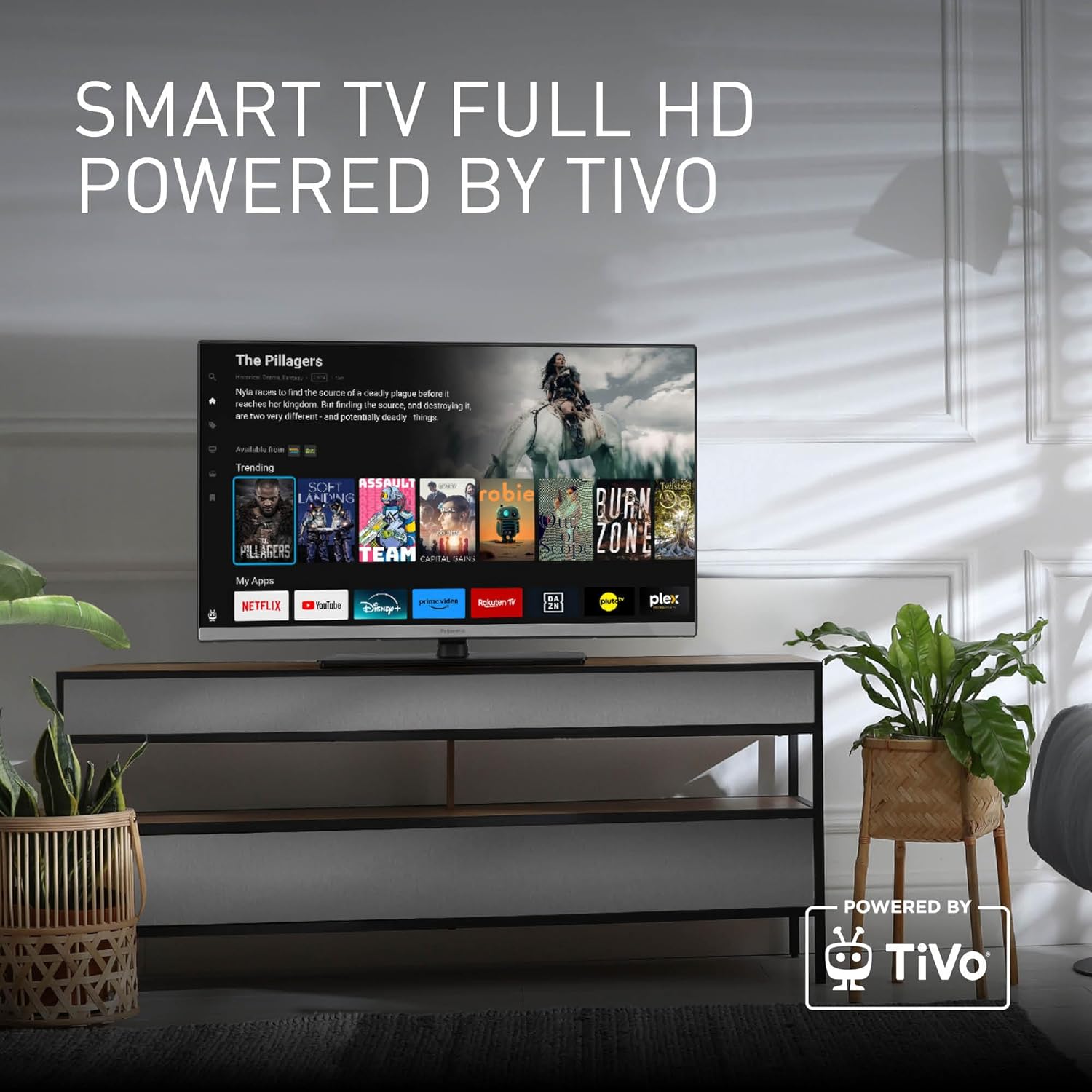 Panasonic TB-32S40AEZ, Series S40 32 Inch Smart TV LED HD, 2024, TiVo, Google and Alexa Voice Control, Game Mode, Media Player, HDR, HDMI, WLAN, for un'Esperienza Viewing Ottimale