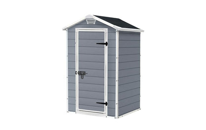 Garden Storage Shed 4 X 3 Ft Gray Resin Hinged Doors