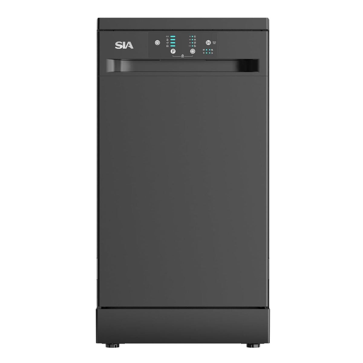 Freestanding Dishwasher 17.7in 9 Place Settings 4 Programs Black
