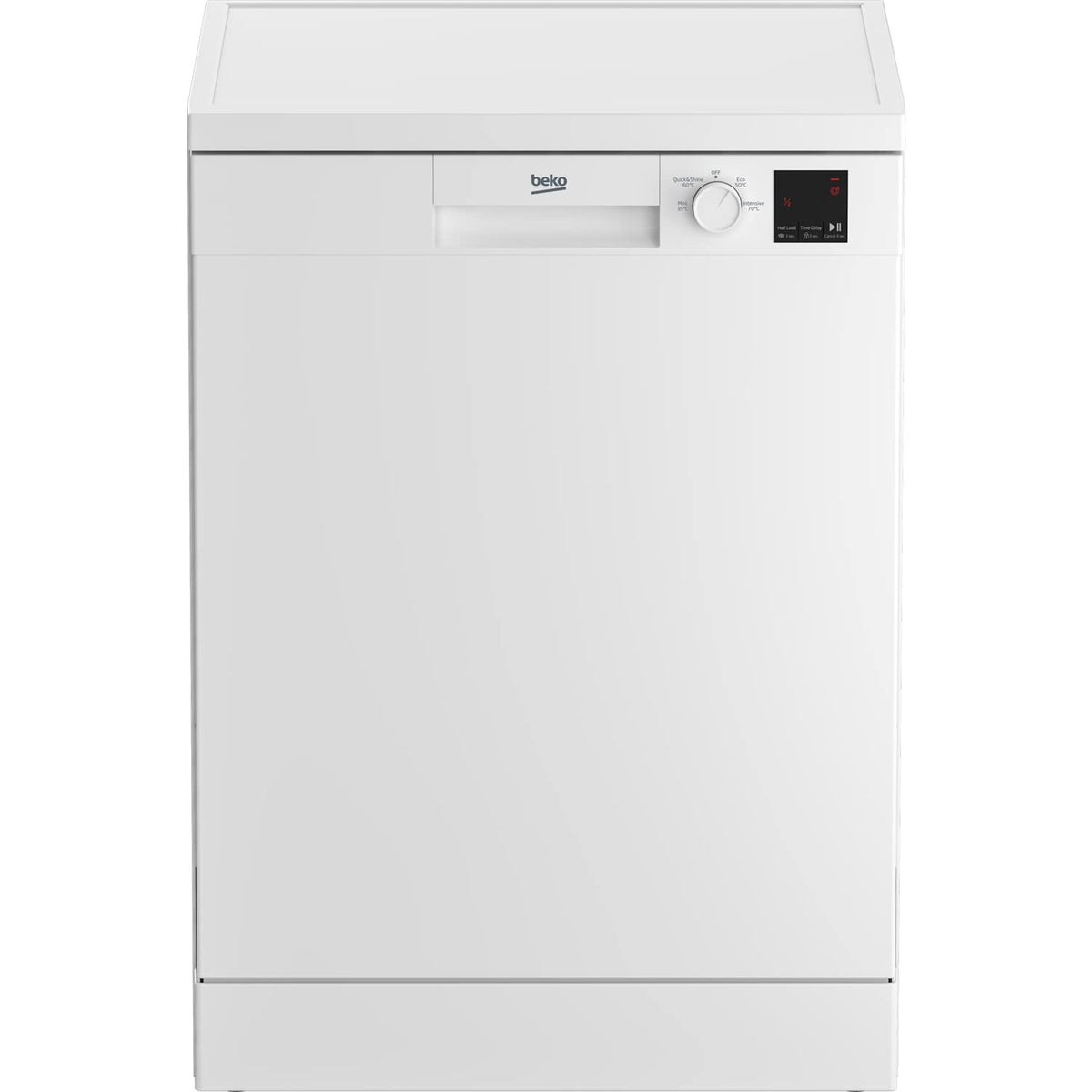 Freestanding Dishwasher 13 Place Settings 49dB Mini 30 Program LED Display White