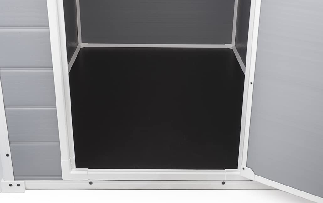 Garden Storage Shed 4 X 3 Ft Gray Resin Hinged Doors