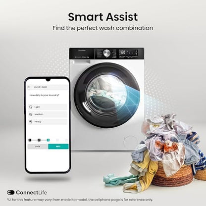 Washer Dryer 19.8lb 13.2lb 1400Rpm Steam Quick Wash Wifi White