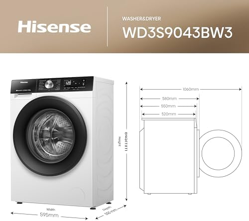 Washer Dryer 19.8lb 13.2lb 1400Rpm Steam Quick Wash Wifi White