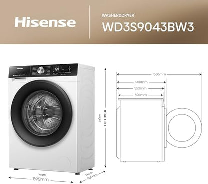 Washer Dryer 19.8lb 13.2lb 1400Rpm Steam Quick Wash Wifi White
