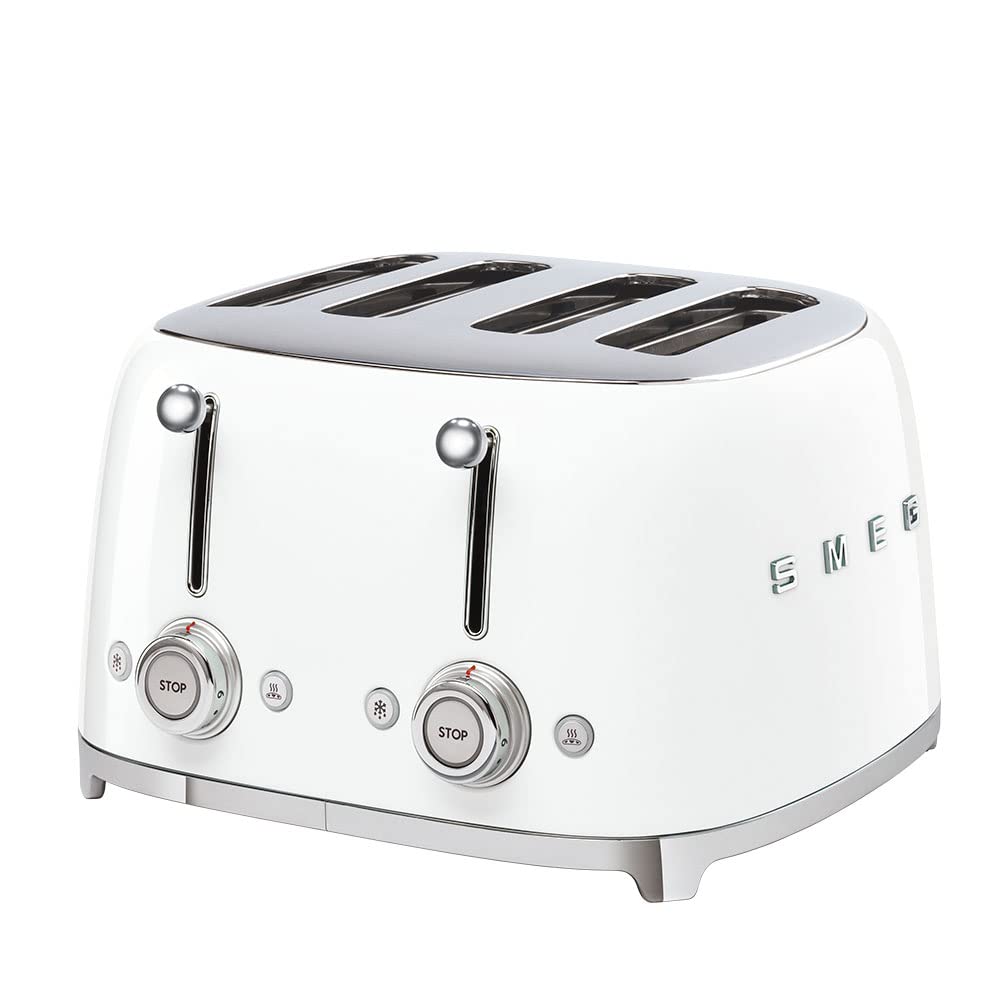 Retro Style Kettle And Toaster Set 1.8 Qt 3000W 4-Slice 2000W White