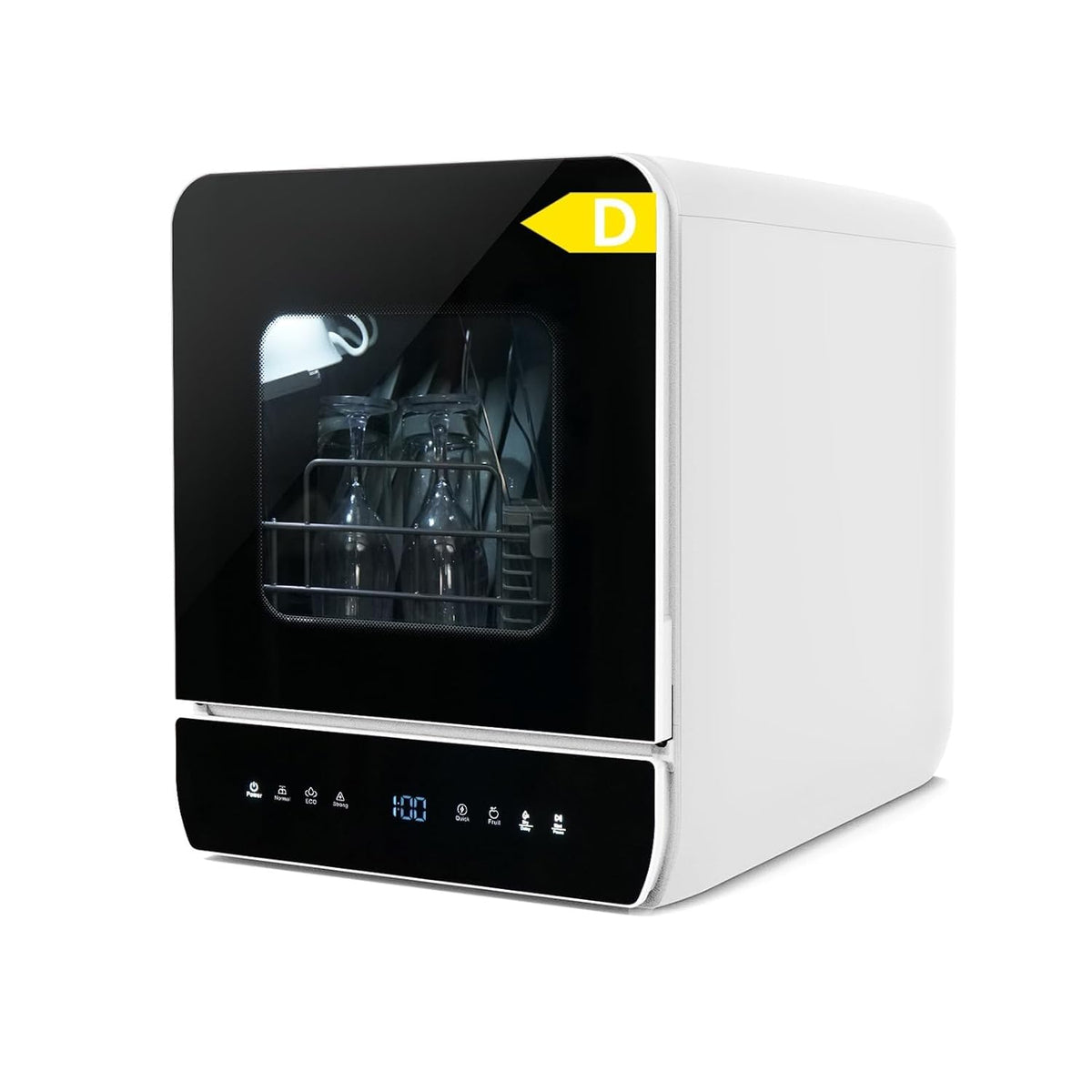 Portable Countertop Dishwasher 7 Programs 5.1 Qt Tank 3 Place Settings Black