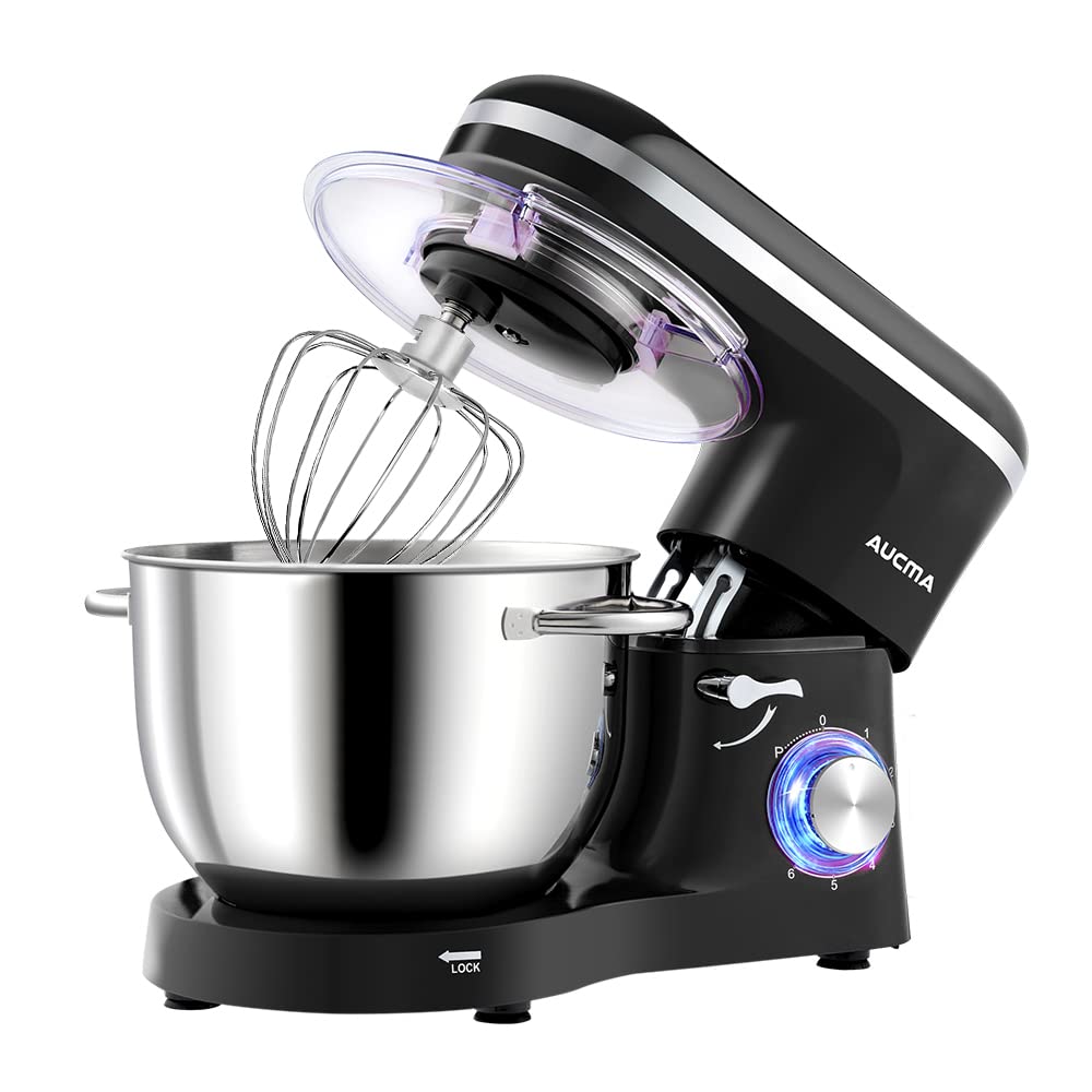 Stand Mixer 6.6 Qt 1400W 6 Speed Tilt-Head Black