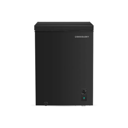 Freestanding Chest Freezer 3.5 cu ft Adjustable Thermostat Black