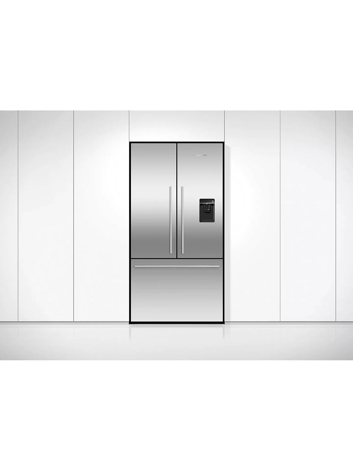 Freestanding French Door Fridge Freezer 20.1 cu ft 35.4in Stainless Steel