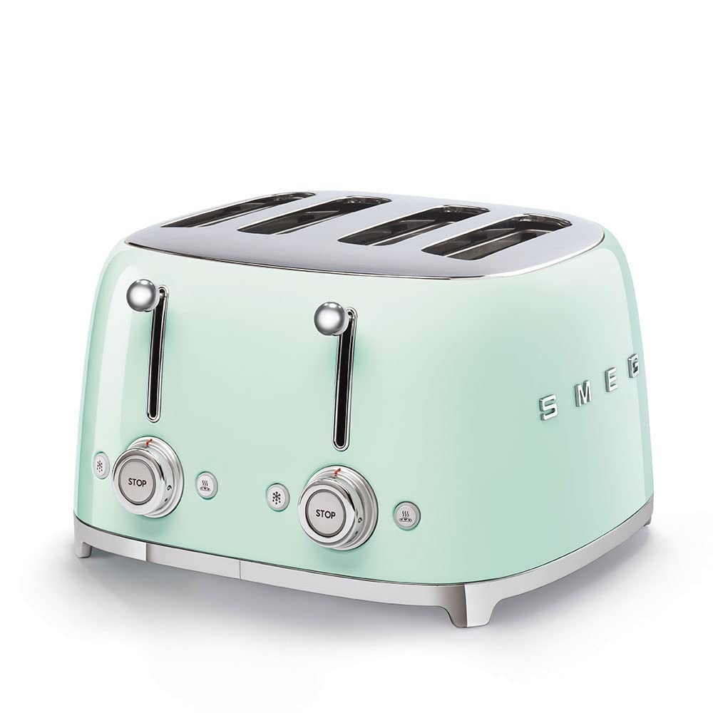 Kettle 1.8 Qt 3kW Acoustic Alarm Pastel Green & Toaster 4 Slice 2kW Pastel Green