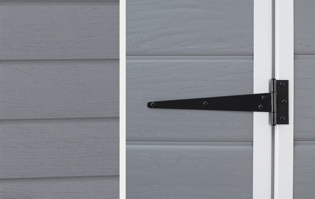 Garden Storage Shed 4 X 3 Ft Gray Resin Hinged Doors