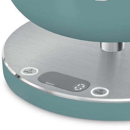 Digital Kitchen Scale 1.9 Qt Removable Bowl 11lb Capacity Emerald Green