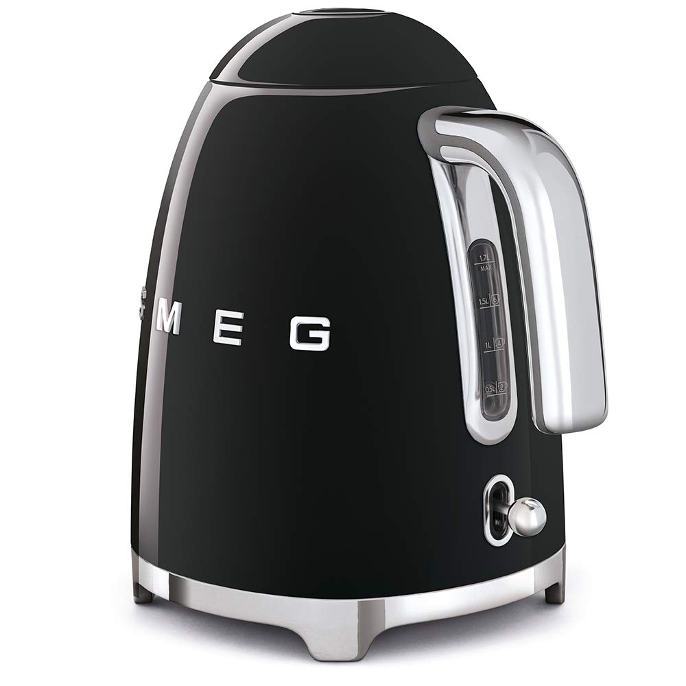 Retro Style Kettle 1.8 Qt 3kW 360 Swivel Base Black