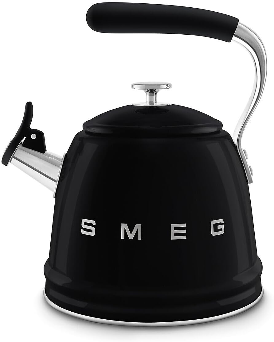 Whistling Kettle 2.4 Qt Stainless Steel Silicone Handle Black