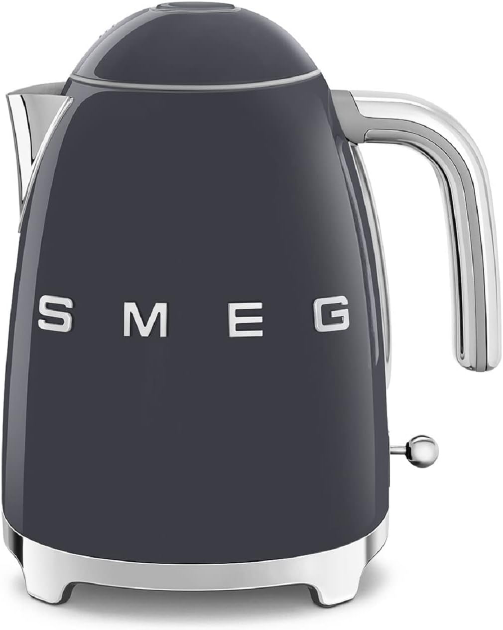 50's Style Jug Kettle 1.8 Qt 3000W Soft Opening 360 Swivel Base Slate Gray