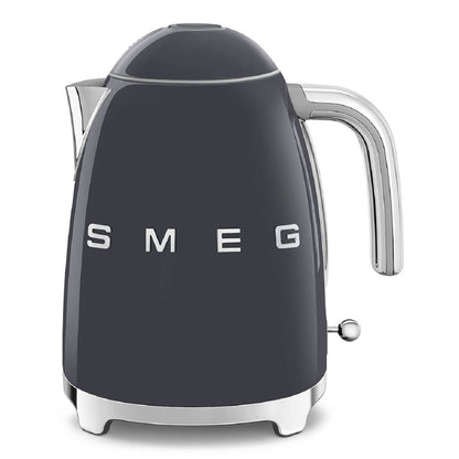 50's Style Jug Kettle 1.8 Qt 3000W Soft Opening 360 Swivel Base Slate Gray
