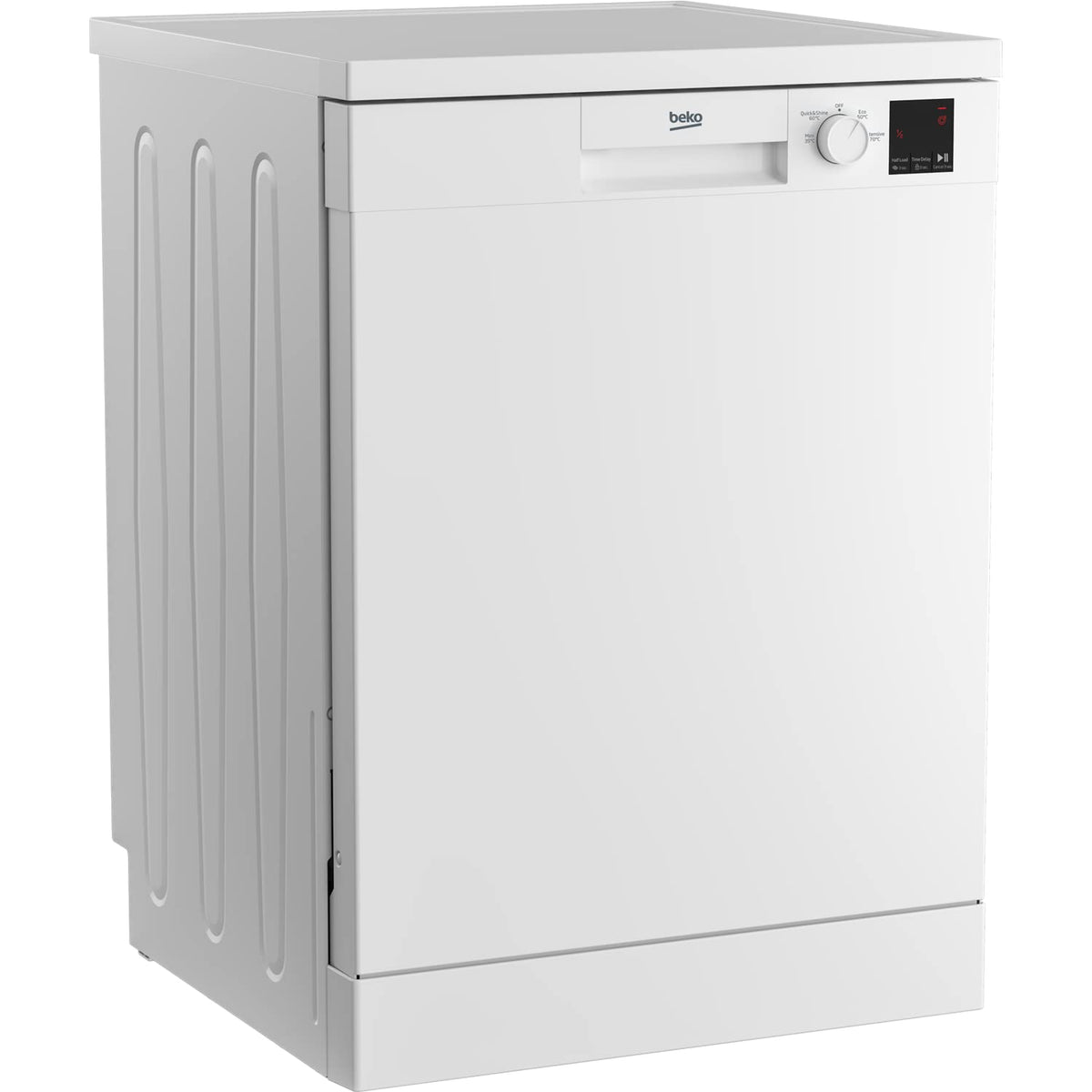 Freestanding Dishwasher 13 Place Settings 49dB Mini 30 Program LED Display White