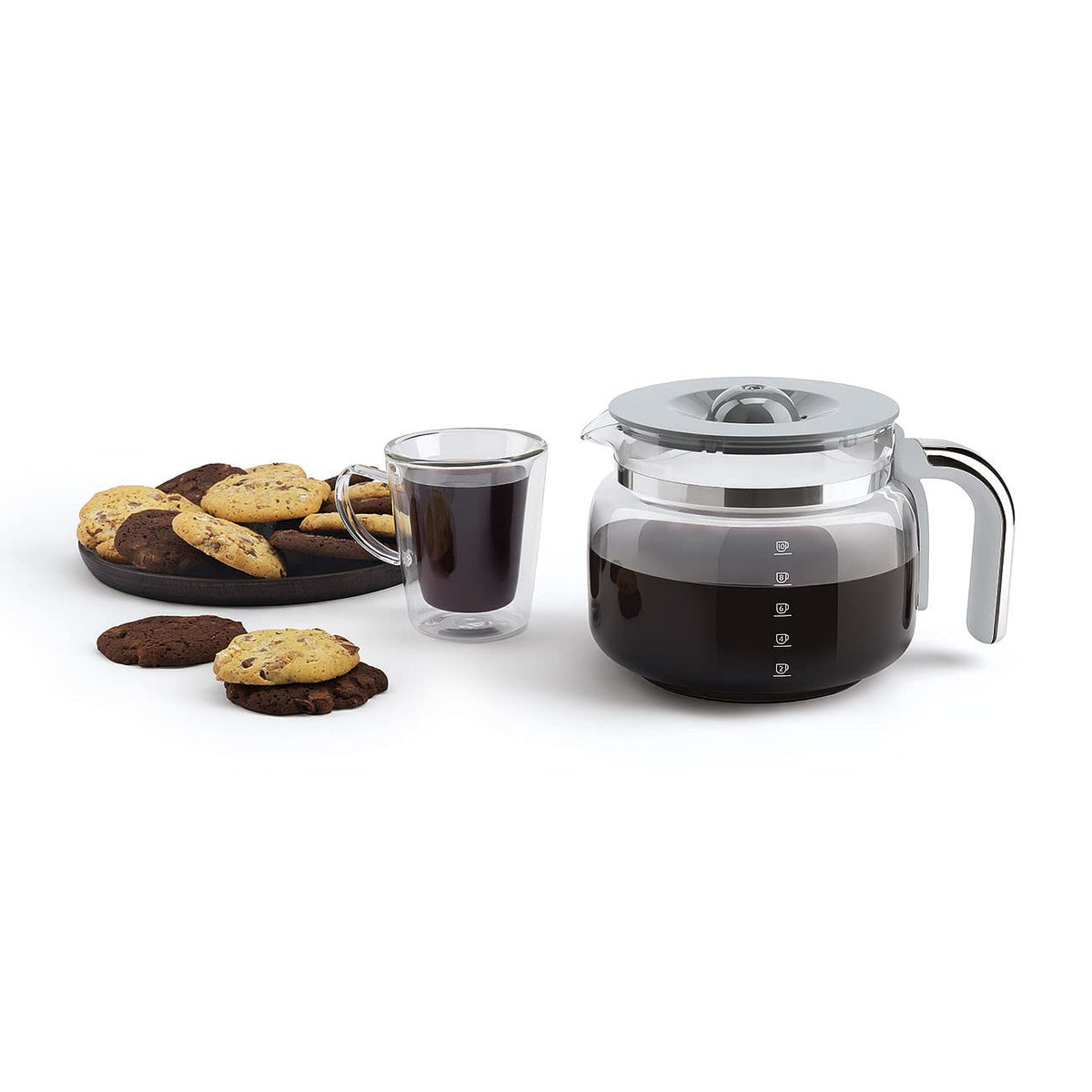 Drip Coffee Machine 1.5 Qt 1050W 10 Cup Auto-Start Cream