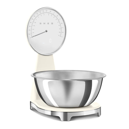 Analog And Digital Kitchen Scale 11lb 1G Accuracy Stainless Steel Cream