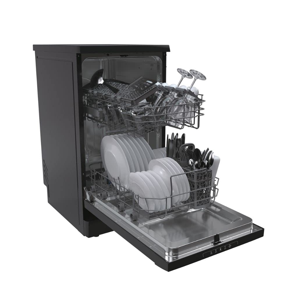 Freestanding Dishwasher 10 Place Settings 17.7in Black
