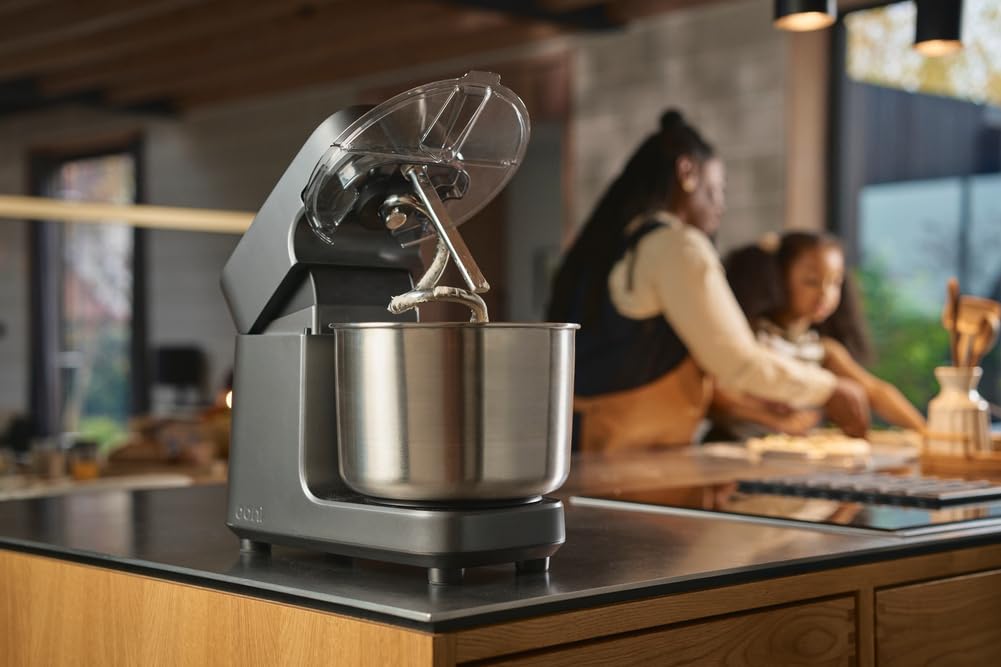 Spiral Mixer 7.7 Qt 58 Speeds Dough Hook Beater Whisk Charcoal Gray