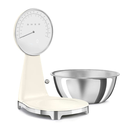 Analog And Digital Kitchen Scale 11lb 1G Accuracy Stainless Steel Cream