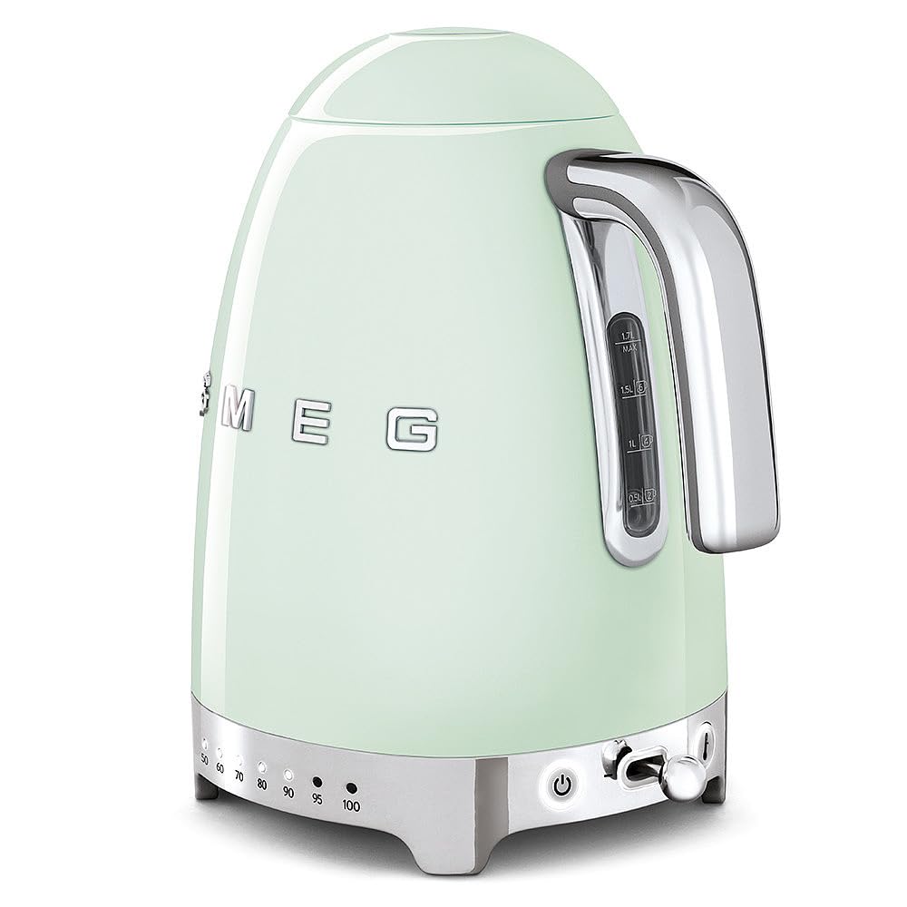 Kettle 1.8 Qt 3kW Acoustic Alarm Pastel Green & Toaster 4 Slice 2kW Pastel Green