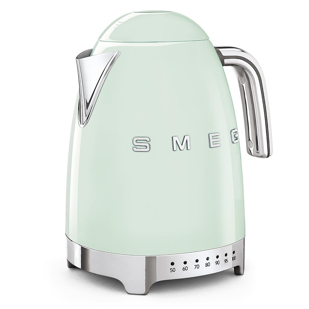 Kettle 1.8 Qt 3kW Acoustic Alarm Pastel Green & Toaster 4 Slice 2kW Pastel Green