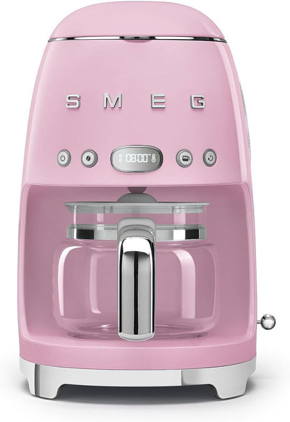 Drip Coffee Machine 1.5 Qt 10 Cups Programmable Timer Pink