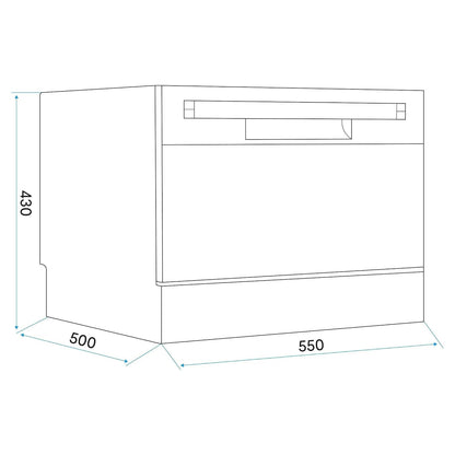 Table Top Dishwasher 6 Place Settings 6 Programs Black