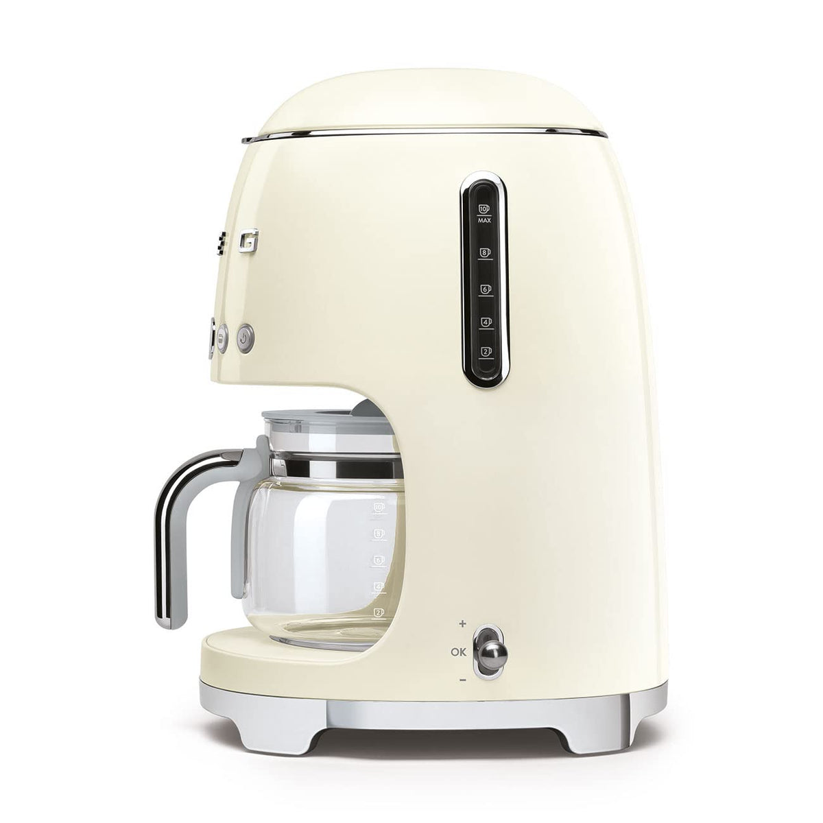 Drip Coffee Machine 1.5 Qt 1050W 10 Cup Auto-Start Cream