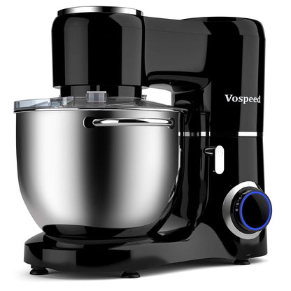 Stand Mixer 8.5 Qt 6 Speeds Tilt-Head Stainless Steel Bowl Black