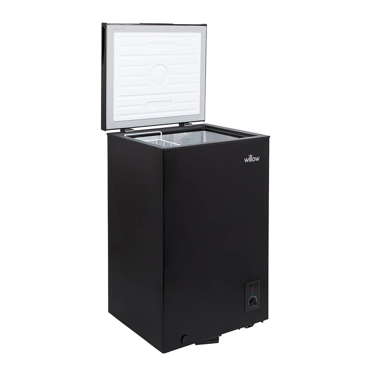 Chest Freezer 3.5 cu ft Removable Basket Adjustable Thermostat Black