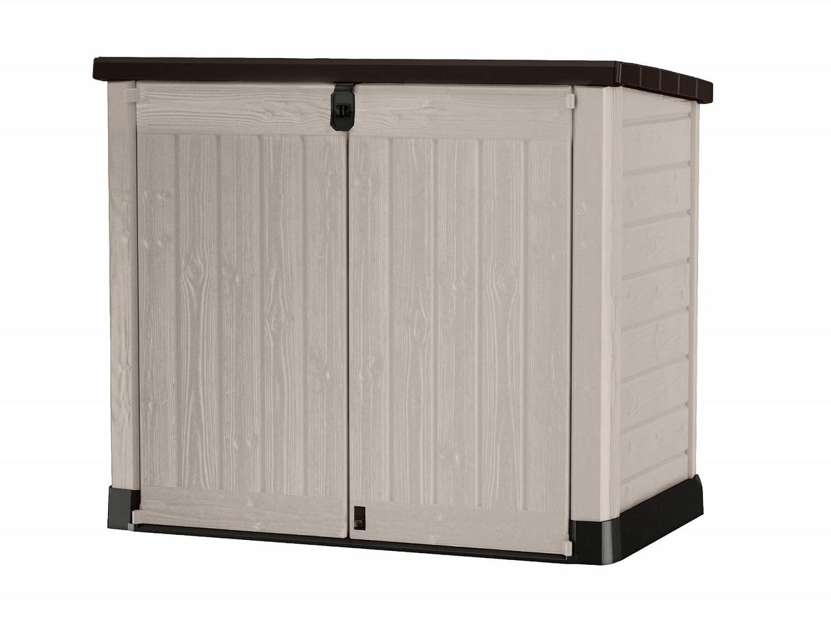 Outdoor Garden Storage Shed 57 X 32 X 48 In Gray Plastic Double Doors
