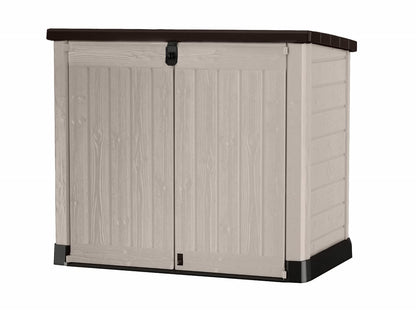 Outdoor Garden Storage Shed 57 X 32 X 48 In Gray Plastic Double Doors