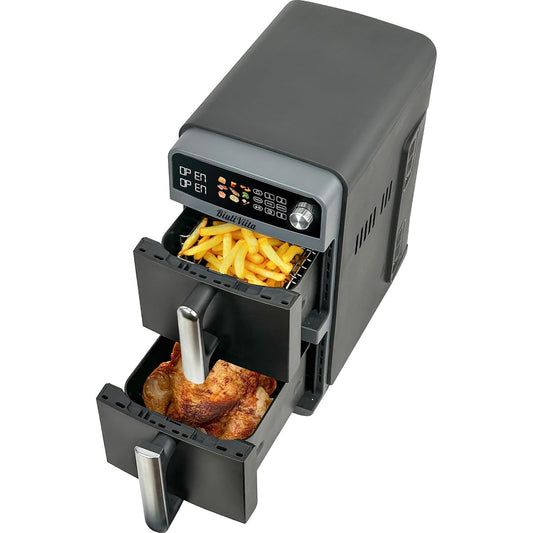 Freestanding Double Stack Airfryer 10.6 Qt 2400W 9 Functions Black