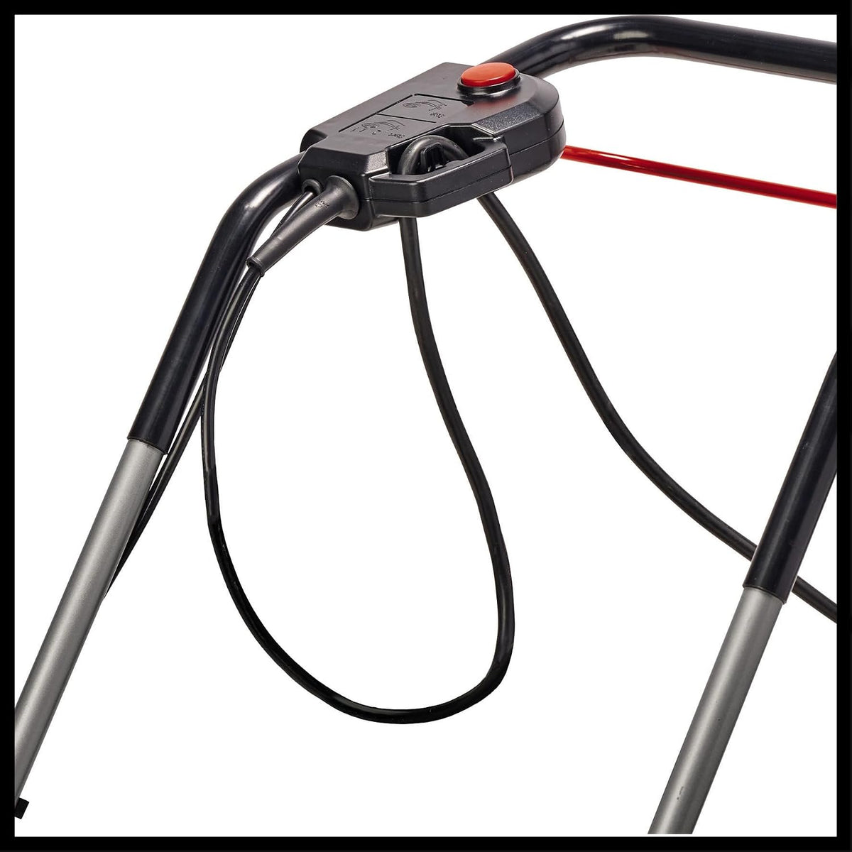 Corded Electric Lawn Mower 14.6in 1600W 10 Gal Grass Box 5 Heights Red Black