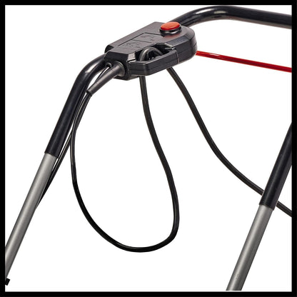 Corded Electric Lawn Mower 14.6in 1600W 10 Gal Grass Box 5 Heights Red Black