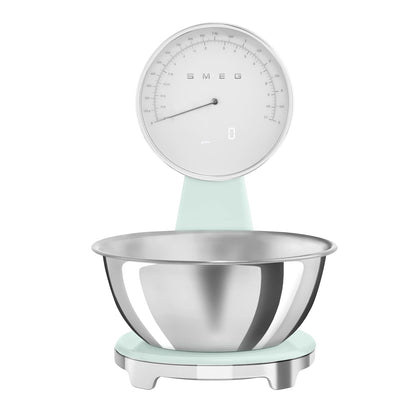 Analog And Digital Kitchen Scale 11lb 1G Accuracy Stainless Steel Cream
