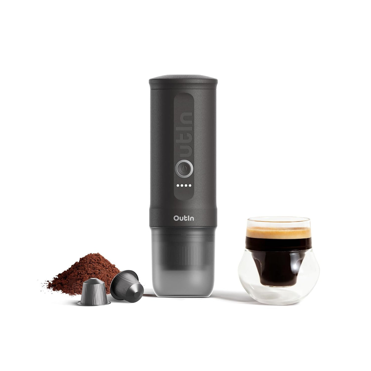 Portable Espresso Machine 20 Bar Self-Heating USB-C Space Gray