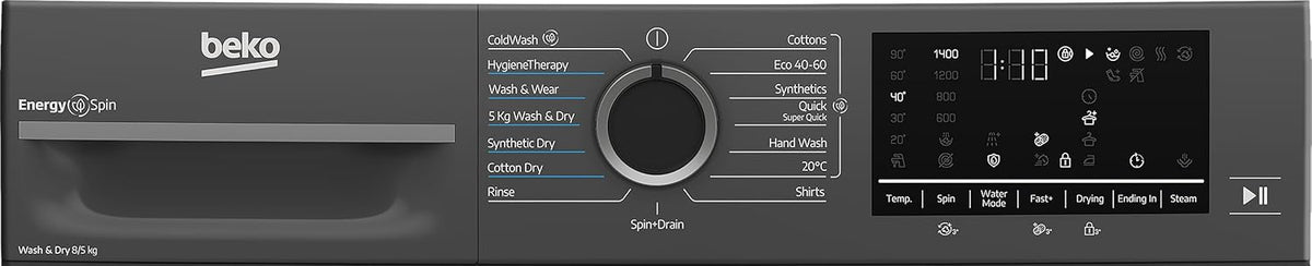 Freestanding Washer Dryer 17.6lb 11lb 1400Rpm Anthracite